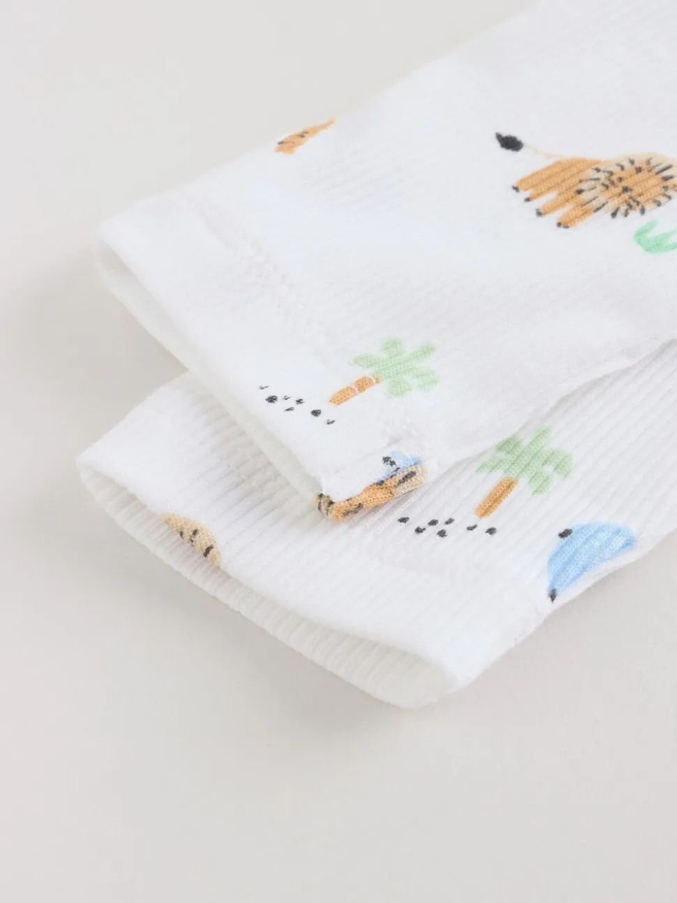 Blauw met safariprint - Baby Top & Leggings 6 Piece Set (0mths-3yrs)