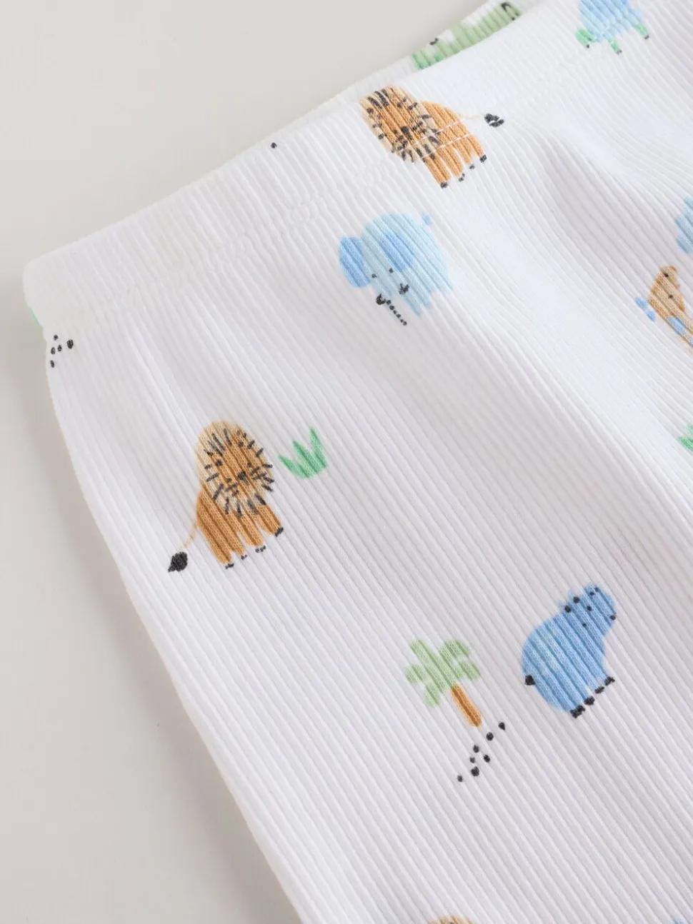 Blauw met safariprint - Baby Top & Leggings 6 Piece Set (0mths-3yrs)