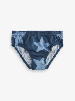 Blauw met sterren en strepen - Verpakking van 10 onderbroeken (1,5-10 jr)