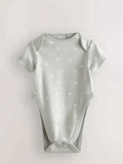 Blauw met sterrenprint - Baby heupdysplasie-rompertjes met korte mouwen 3 stuks