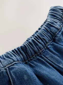 Blauw met stippen - Pullon Barrel Jeans (3mths-7yrs)