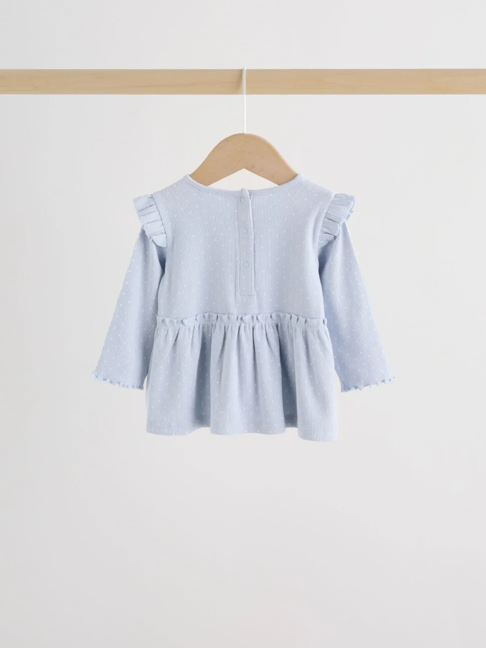 Blauw met stippen - Set met babyfriltop met lange mouwen en legging (0mnd-2jr)