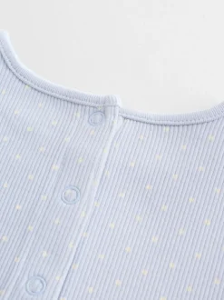 Blauw met stippen - Set met babyfriltop met lange mouwen en legging (0mnd-2jr)