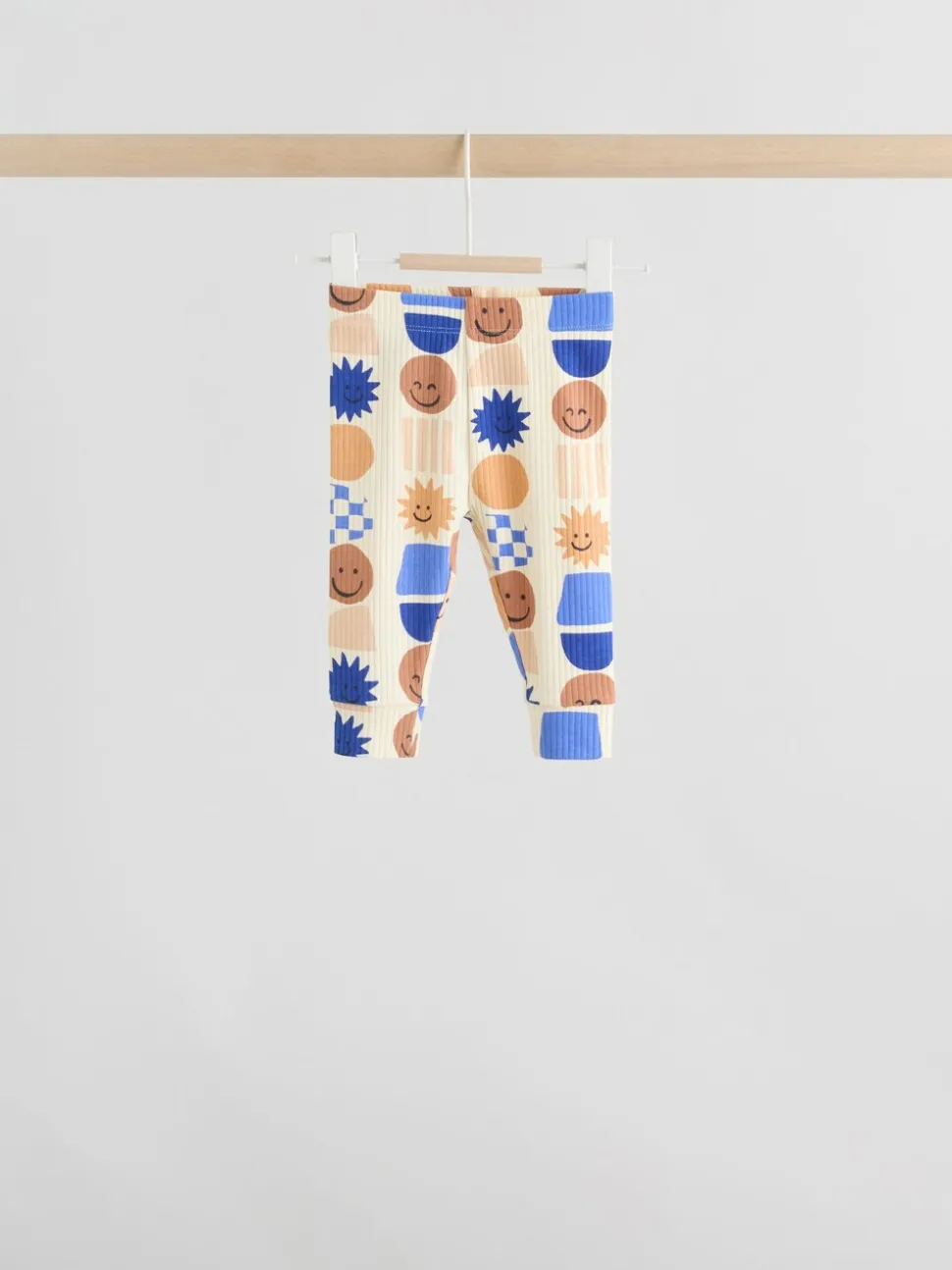 Blauw met vormen - Tops en Leggings 6 -delige babyset (0mnd-3jr)