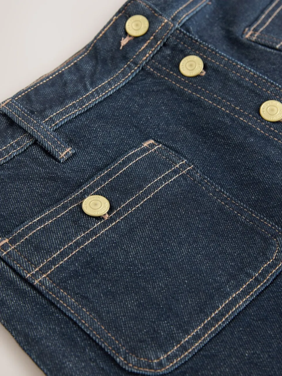 Blauw met wassing - Denim Patch Pocket Mini Skirt