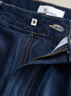 Blauw met wassing - N. Premium Palazzo-jeans met wijde pijpen