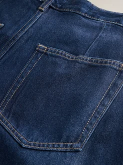 Blauw met wassing - N. Premium Palazzo-jeans met wijde pijpen