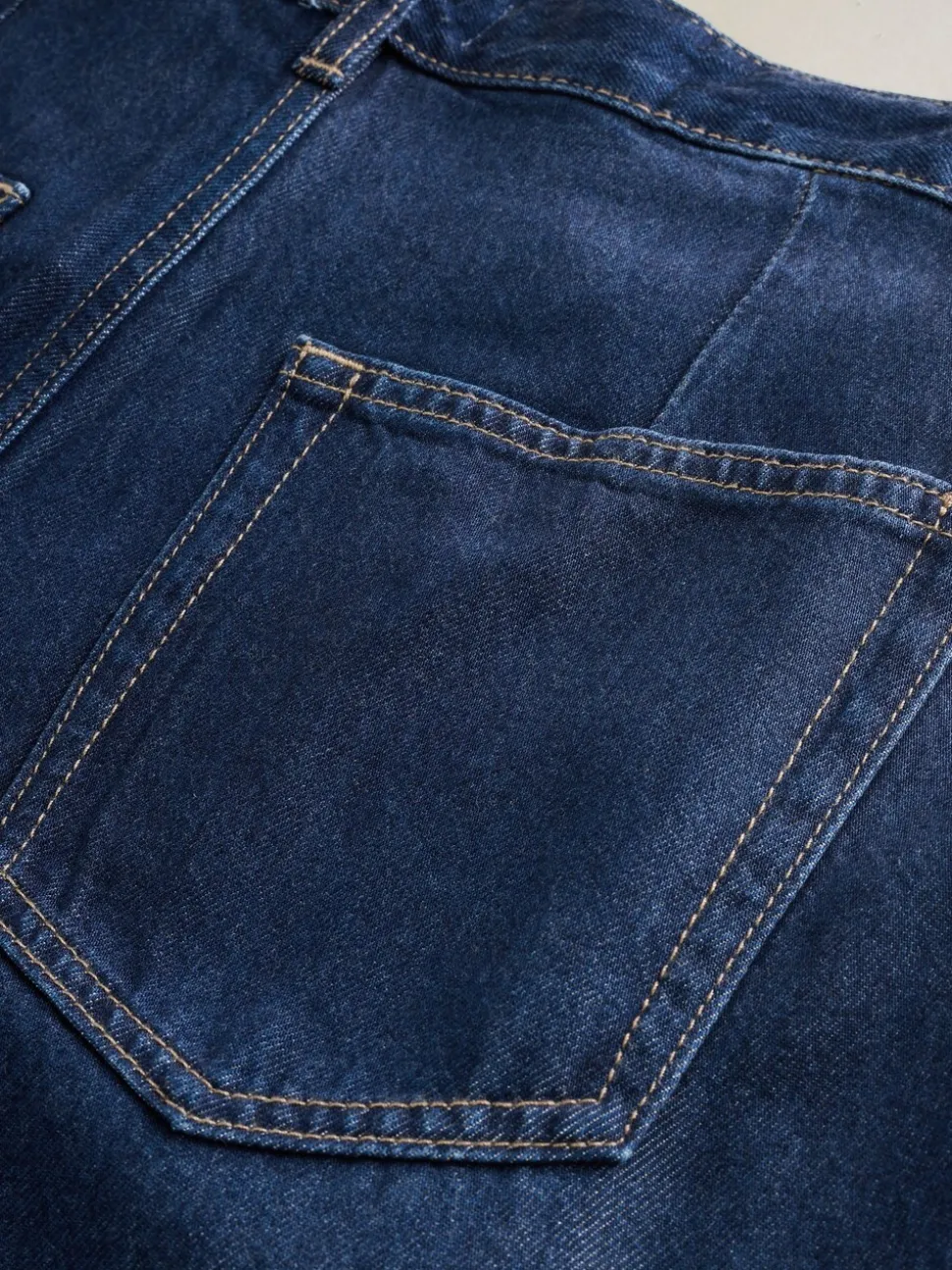 Blauw met wassing - N. Premium Palazzo-jeans met wijde pijpen