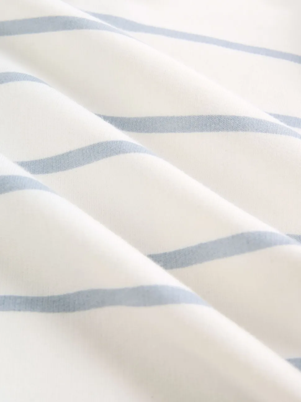 Blauw met wit gestreept - Verpakking van 2 jersey babyrompertjes