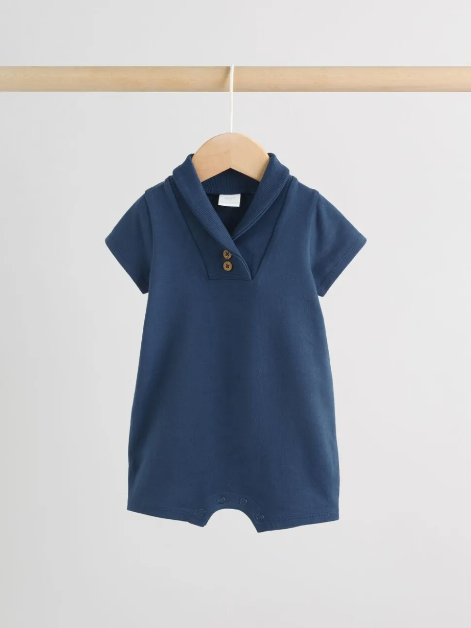 Blauw met wit gestreept - Verpakking van 2 jersey babyrompertjes