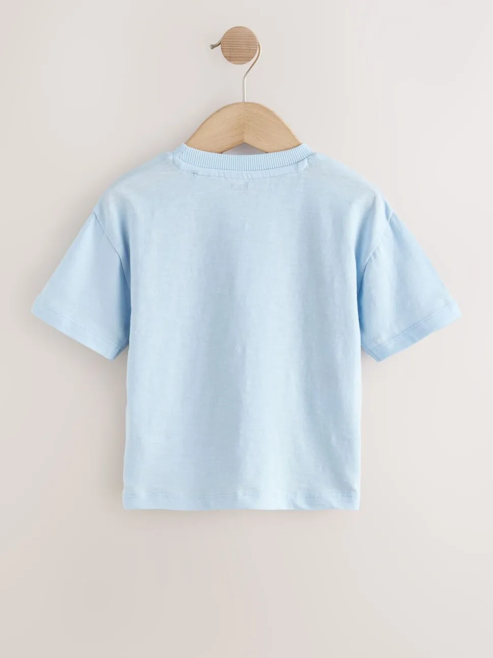 Blauw met zeethema - T-shirt met korte mouwen en applicatie (3 mnd - 7 jr)