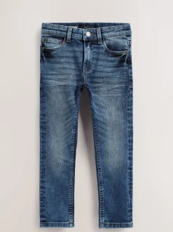 Blauw met zuurwassing - Stretchjeans (3-17jr)