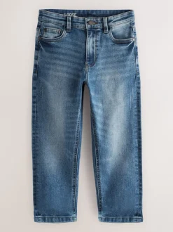 Blauw met zuurwassing - Stretchjeans (3-17jr)