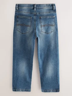 Blauw met zuurwassing - Stretchjeans (3-17jr)