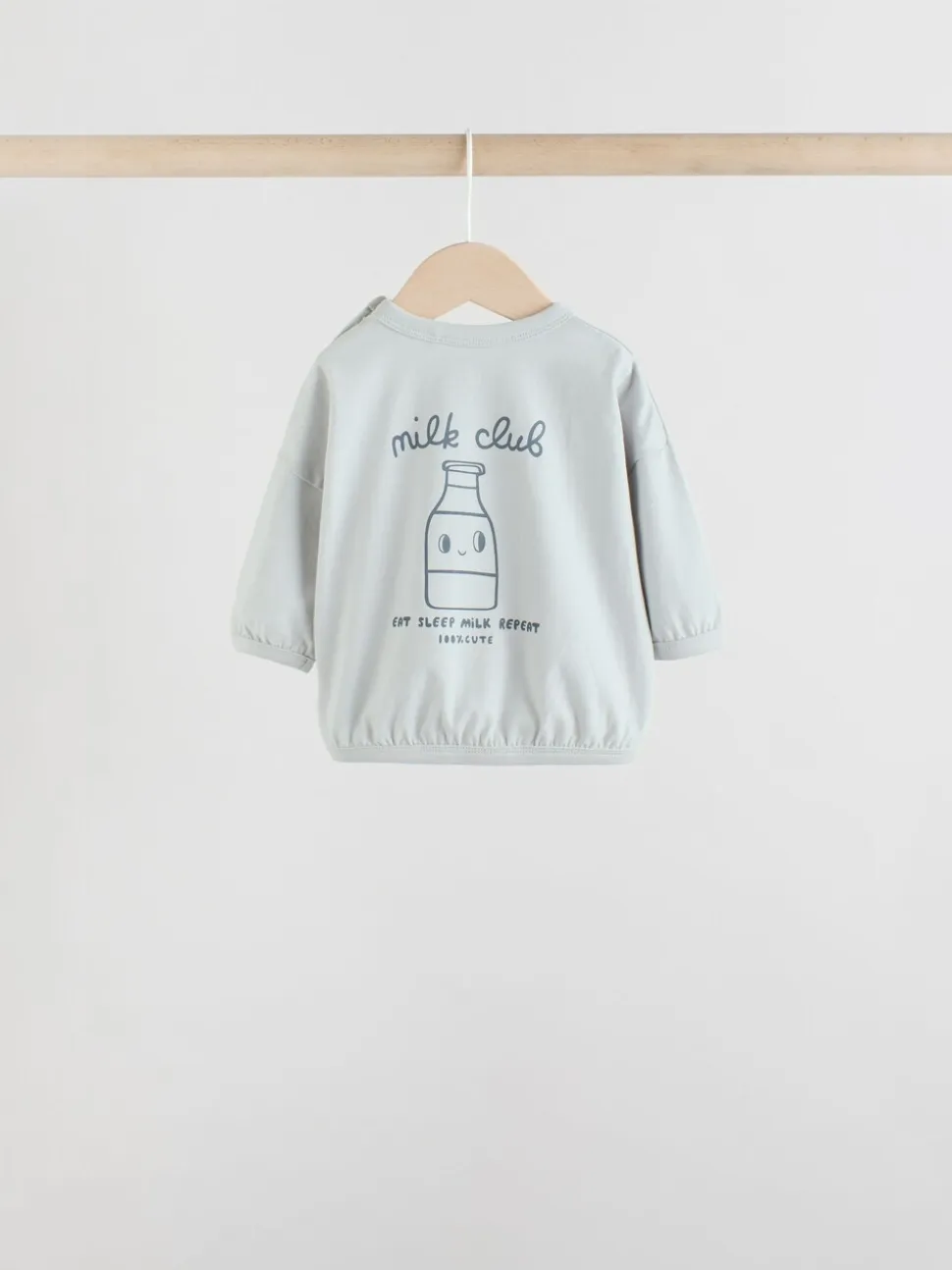 Blauw Milk Club - Tops en Leggings 6 -delige babyset (0mnd-3jr)