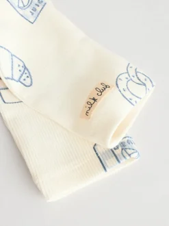 Blauw Milk Club - Tops en Leggings 6 -delige babyset (0mnd-3jr)