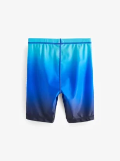 Blauw Ombre - Stretch zwemshorts (3-16 jr)