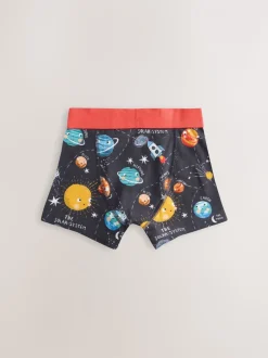 Blauw ruimteprint - Junior karakter trunks 5 verpakking (1,5-16jr)