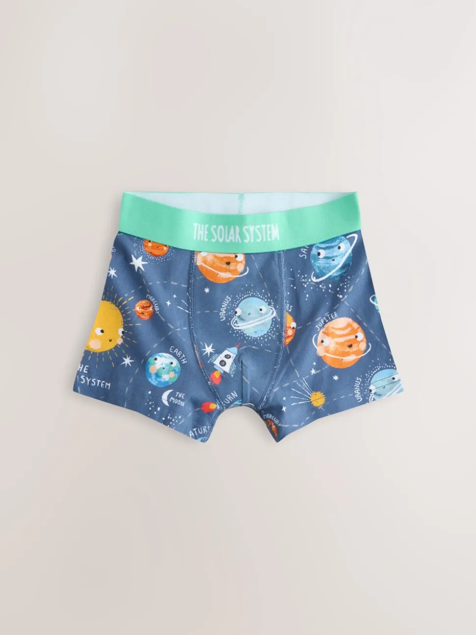 Blauw ruimteprint - Junior karakter trunks 5 verpakking (1,5-16jr)