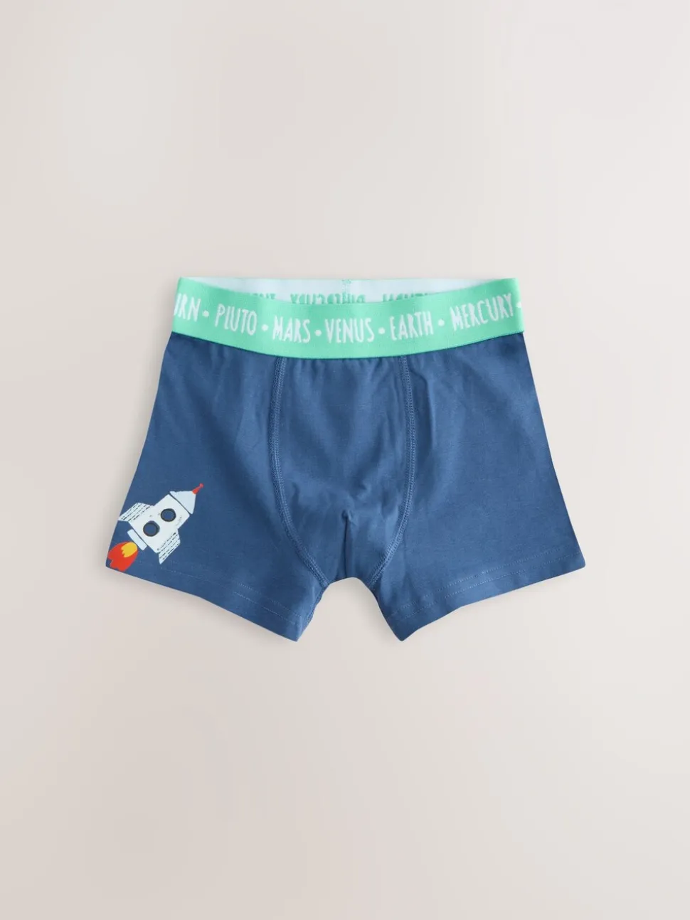 Blauw ruimteprint - Junior karakter trunks 5 verpakking (1,5-16jr)