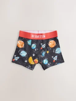 Blauw ruimteprint - Junior karakter trunks 5 verpakking (1,5-16jr)