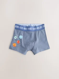 Blauw ruimteprint - Junior karakter trunks 5 verpakking (1,5-16jr)
