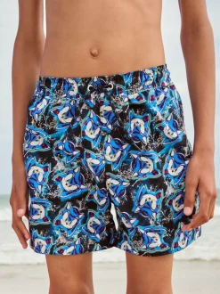 Blauw Sonic - Zwemshort (3-16 jr)