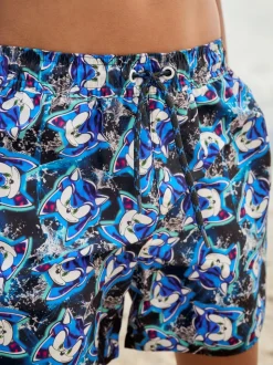 Blauw Sonic - Zwemshort (3-16 jr)