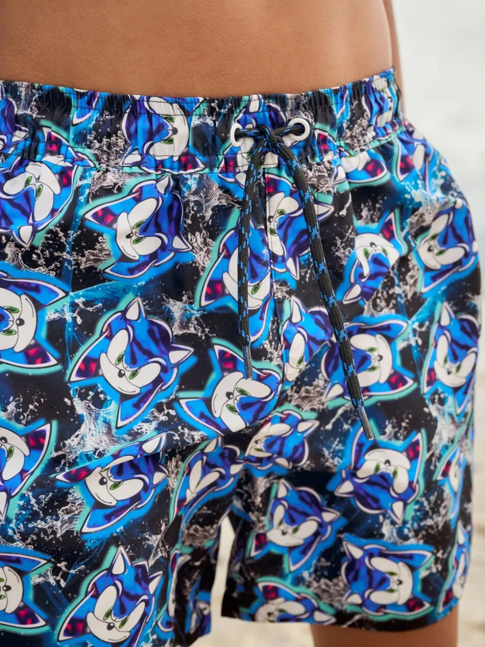 Blauw Sonic - Zwemshort (3-16 jr)