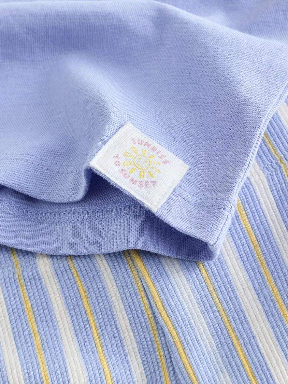 Blauw Sunshine - Set van T-shirt met korte mouwen en fietsshort (3mnd-7jr)
