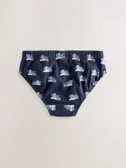 Blauw vervoersmiddel - Verpakking van 10 onderbroeken (1,5-10 jr)
