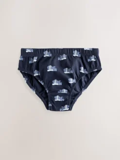 Blauw vervoersmiddel - Verpakking van 10 onderbroeken (1,5-10 jr)