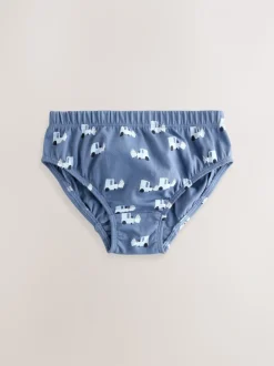 Blauw vervoersmiddel - Verpakking van 10 onderbroeken (1,5-10 jr)