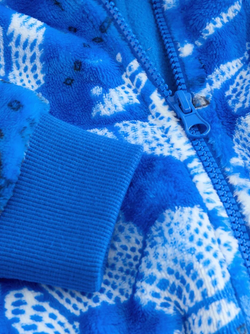 Blauw voetbal - Fleece onesie (3-16 jr)