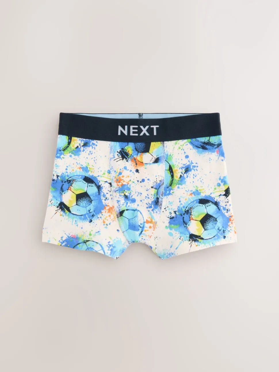 Blauw voetbalprint - Verpakking van 5 boxers (2-16jr)