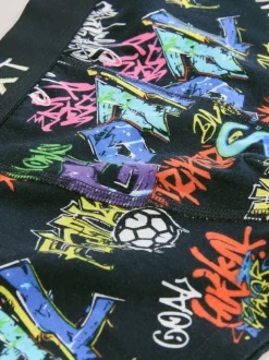 Blauw voetbalprint - Verpakking van 5 boxers (2-16jr)
