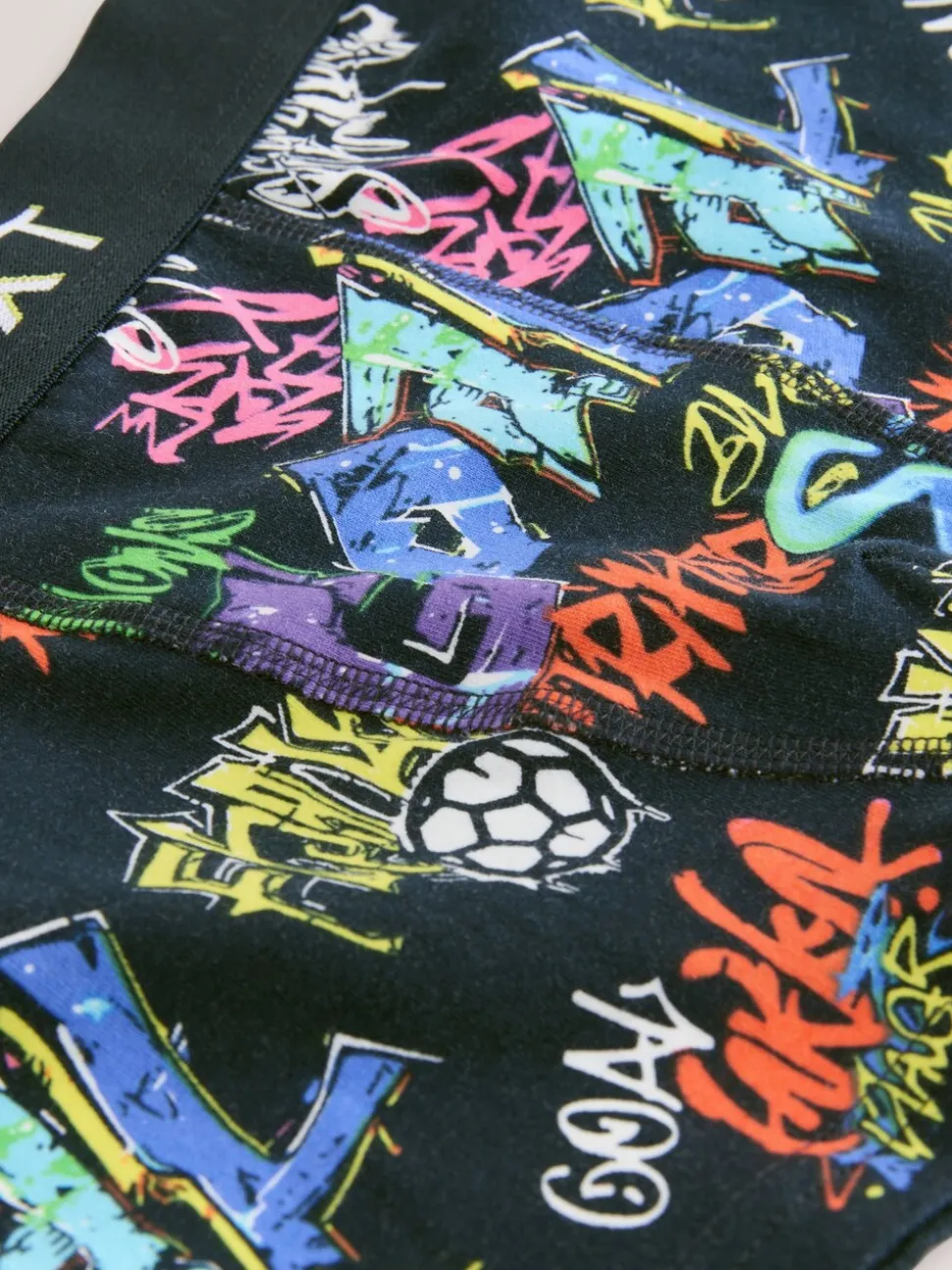 Blauw voetbalprint - Verpakking van 5 boxers (2-16jr)