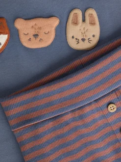 Blauw Woodland - Babyset van top en Leggings 2 -delig (0mnd-3jr)