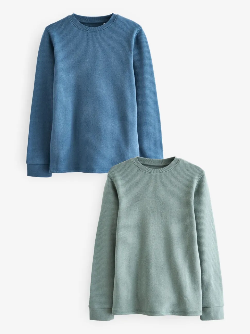 Blauw/blauwgroen - 2 -pack thermische tops met lange mouwen (2-16jr)
