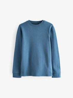 Blauw/blauwgroen - 2 -pack thermische tops met lange mouwen (2-16jr)
