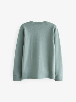 Blauw/blauwgroen - 2 -pack thermische tops met lange mouwen (2-16jr)
