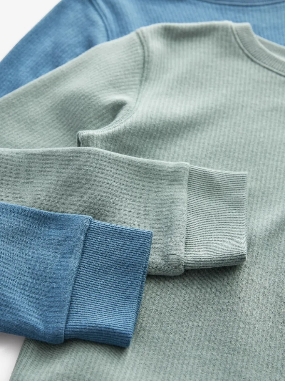 Blauw/blauwgroen - 2 -pack thermische tops met lange mouwen (2-16jr)