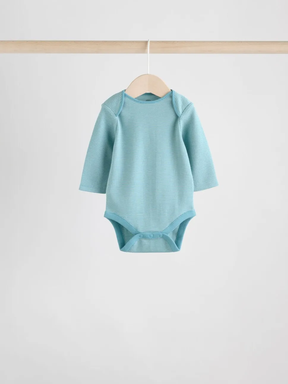 Blauw/bruin - Set van 5 rompers met lange mouwen