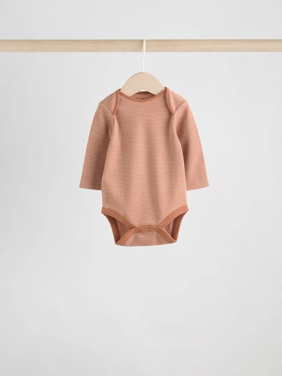 Blauw/bruin - Set van 5 rompers met lange mouwen