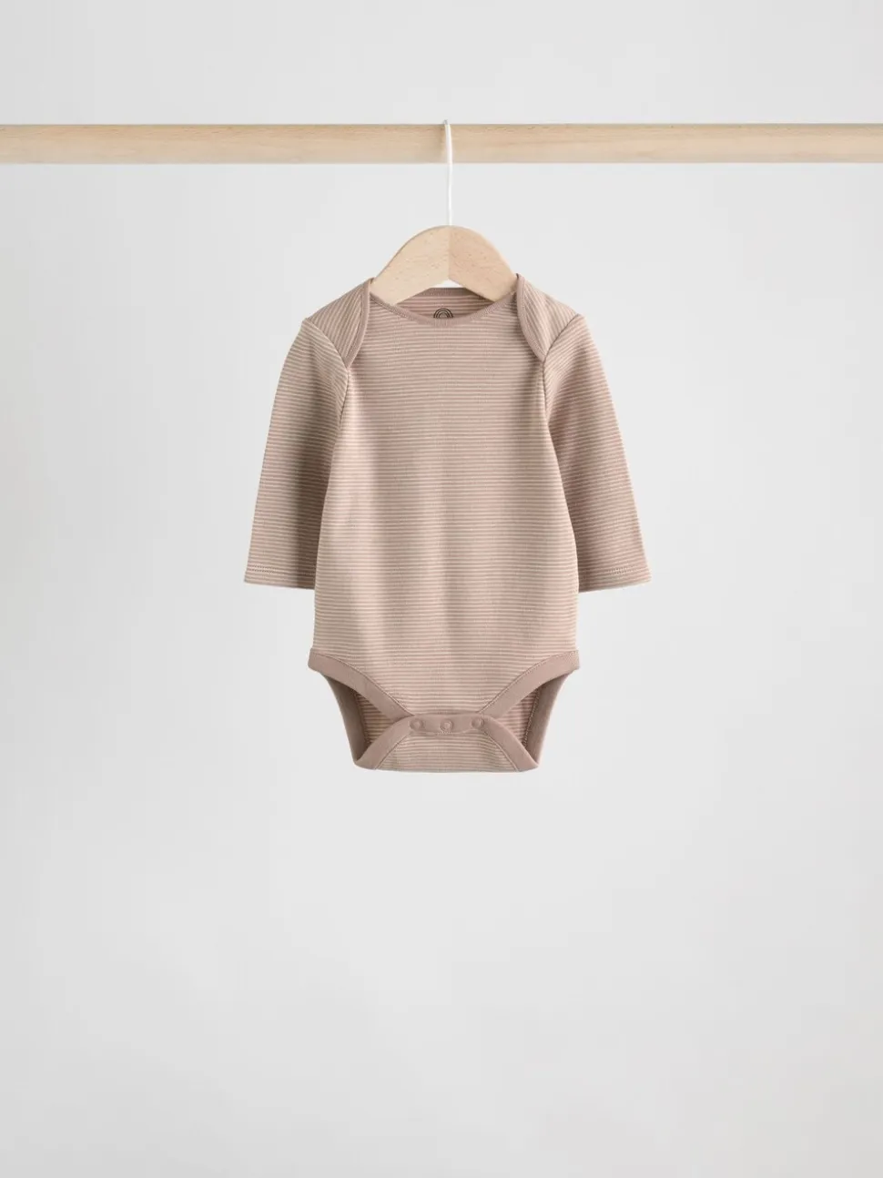 Blauw/bruin - Set van 5 rompers met lange mouwen