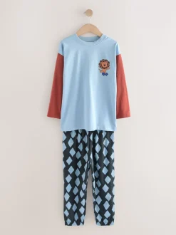Blauw/bruin met dinosaurus - Verpakking van 3 oversized pyjama's 3 (9mnd -10jr)