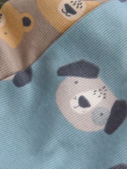 Blauw/bruin/kakigroen dierenprint - Verpakking van 3 knusse pyjama's (9mnd-8jr)