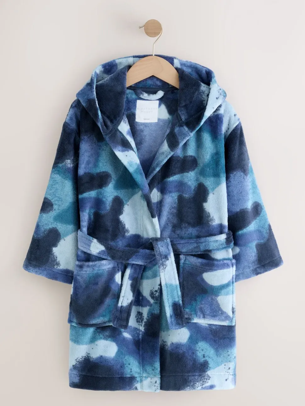 Blauwe camouflage spray - Damesbadjas (3-16jaar)