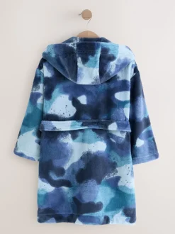 Blauwe camouflage spray - Damesbadjas (3-16jaar)