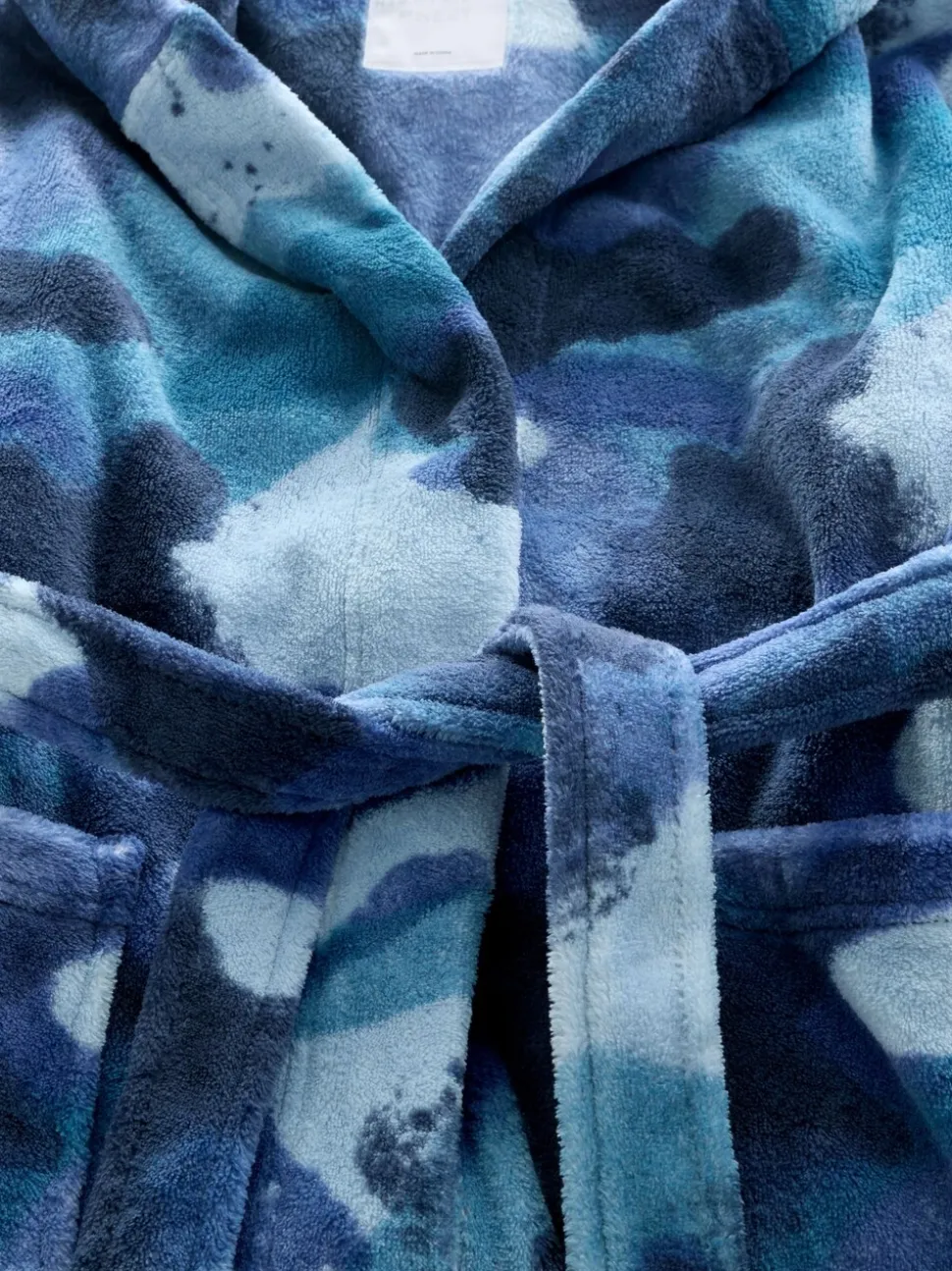 Blauwe camouflage spray - Damesbadjas (3-16jaar)